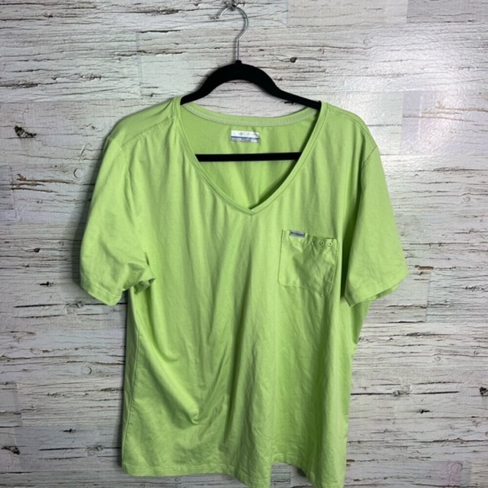 Columbia Lime Green Short Sleeve Tee size xl shirt